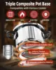 Stainless Steel Pressure Cooker 8 QT: [Explosion-Proof] [3 PSI Settings], One-Hand Locking, Induction Compatible, Glass Lid & St 4