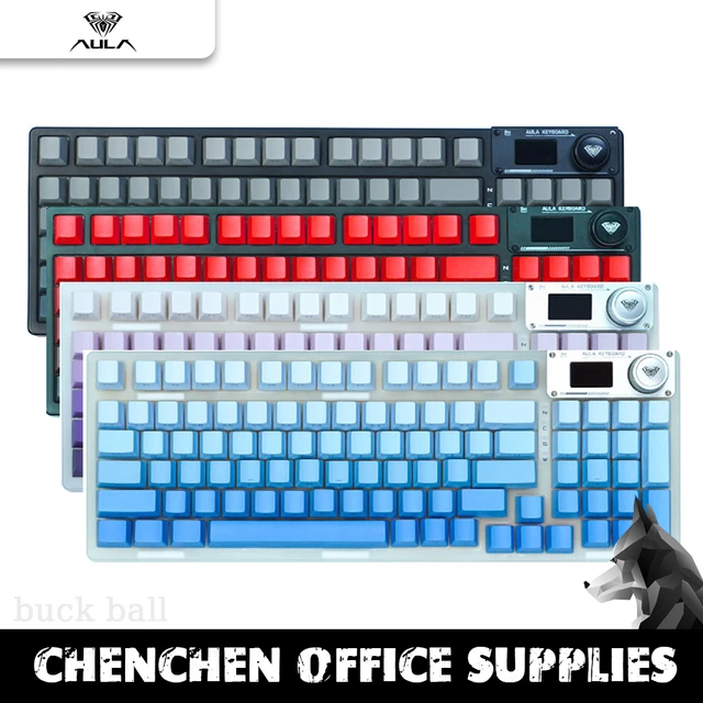 メカニカルキーボードAula-F98pro V2,ワイヤレス,Bluetooth,pbt,キー 