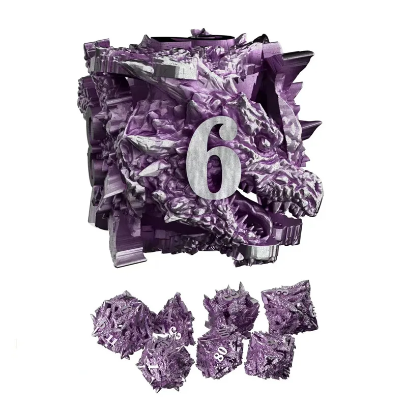 Halloween Dragon Metal DND Dice for role playing games player & dice collectors, RPG Dice metal dice D100 D20 dice for trpg game
