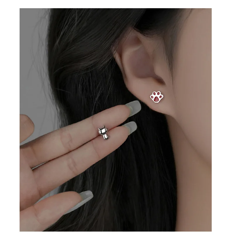 Sterling_Silver_Sweet_Cat_Paw_Stud_Earrings_for_Women_-_PeticaDeals