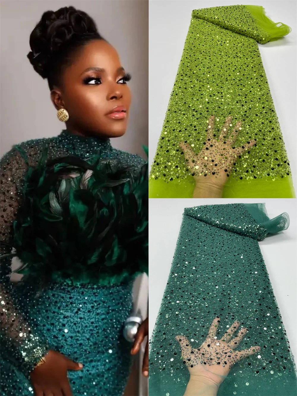 African Tulle Lace Fabric African French Lace Fabr... - Vicedeal African Tulle Lace Fabric African French Lace Fabr... - Vicedeal