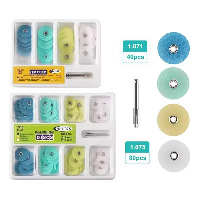 Dental Supplies Set Composite Polishing Discs Mandrel Stripes for Contouring & Reduction Teeth Whitening Materials for Dentisit