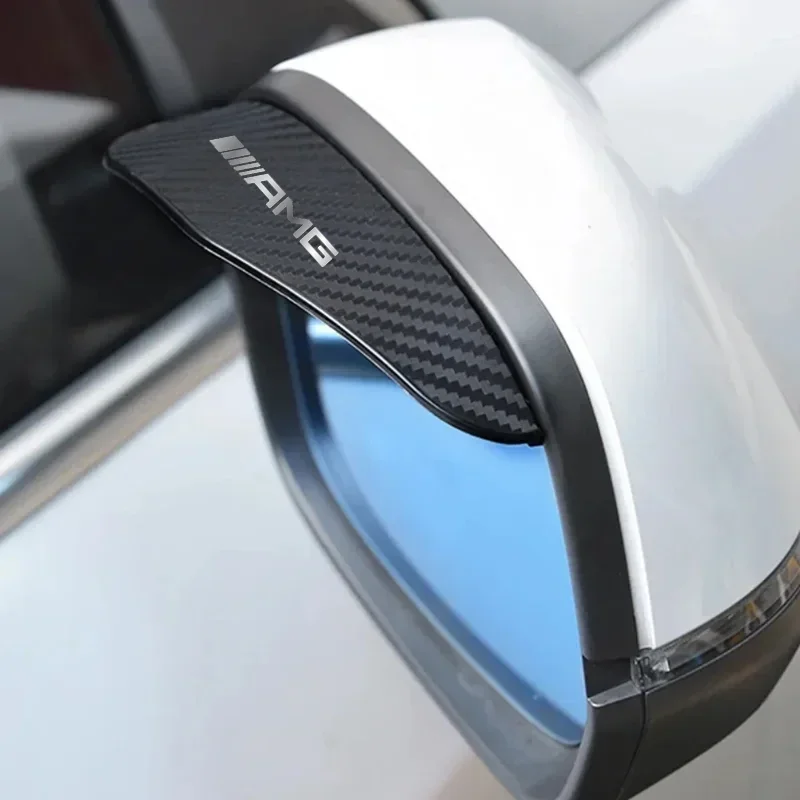 2Pcs Rearview mirror carbon fiber waterproof passport For Mercedes Benz AMG GLC GLE GLB GLS W204 W205 W203 W211 W212 W213