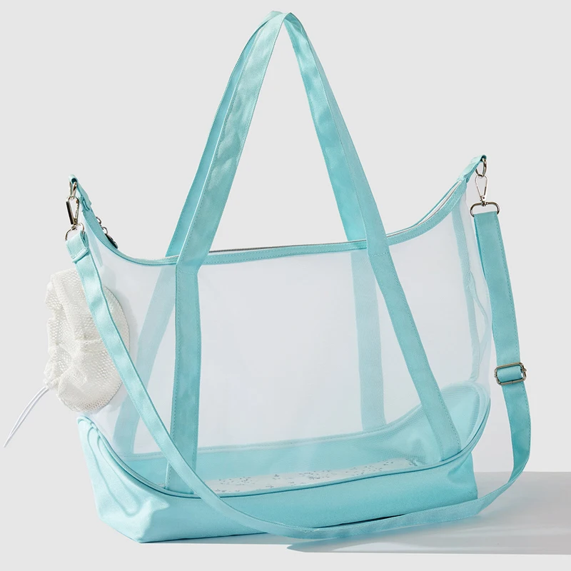 Transparent Nylon Mesh Cat Bag Portable Cat Bag Foldable Carry-on