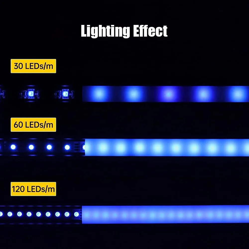 Led Light Black Aluminum Profile U/W/V Milky PC Cover kitchen Cabinet Closet Lamp LED Strip Shelf Channel Holder Diffuser