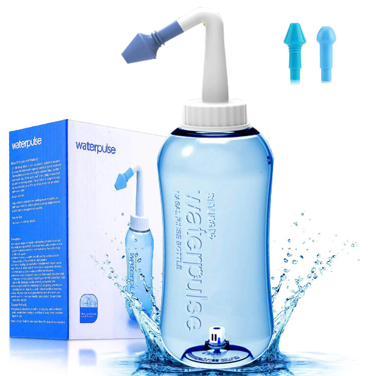 300ml Waterpulse nose washer Neti Pot Sinus Rinse Bottle Nose rinsing Cleaner Rinse Nasal Irrigation Avoid Allergic Rhinitis