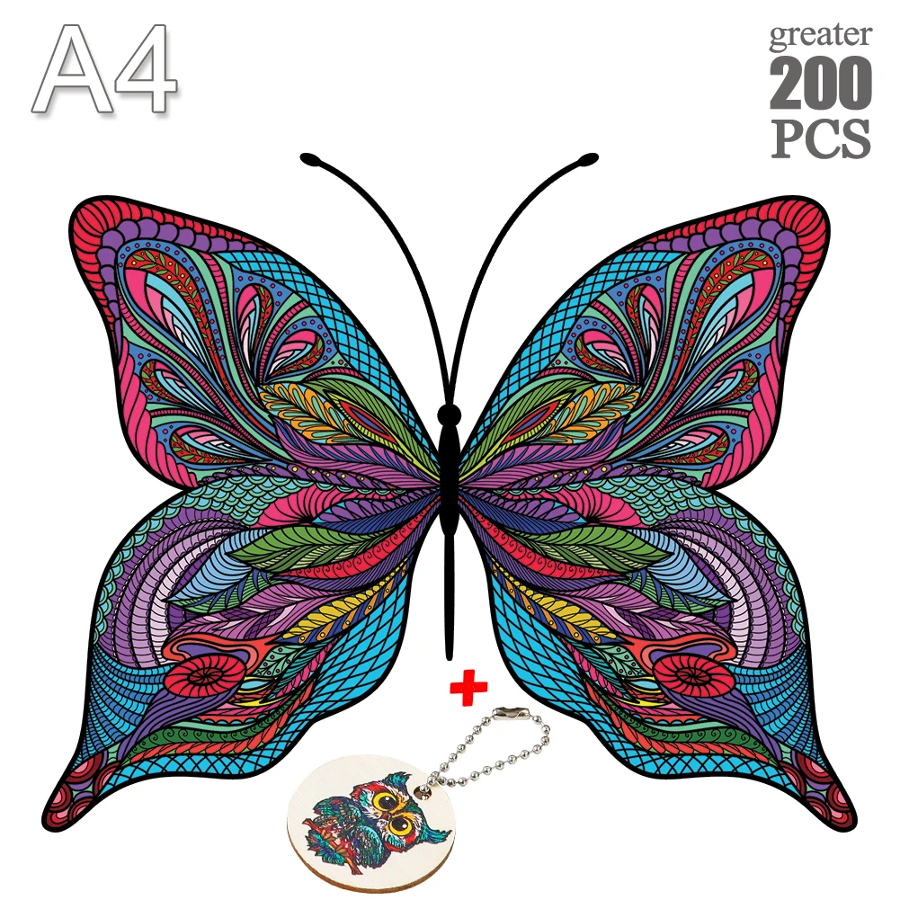 Challenging Wooden Jigsaw Puzzles Brightly Colored Tiger Irregular Shape Dinosaur Wooden Jigsaw Puzzles For Kids Adults