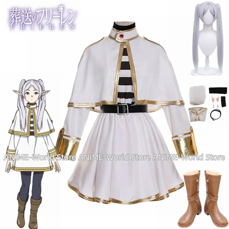 

《 Custom size 》 Frier: Beyond Journey's End Sousou no Frieren Frieren B Edition Cosplay Costume Wig Shoes