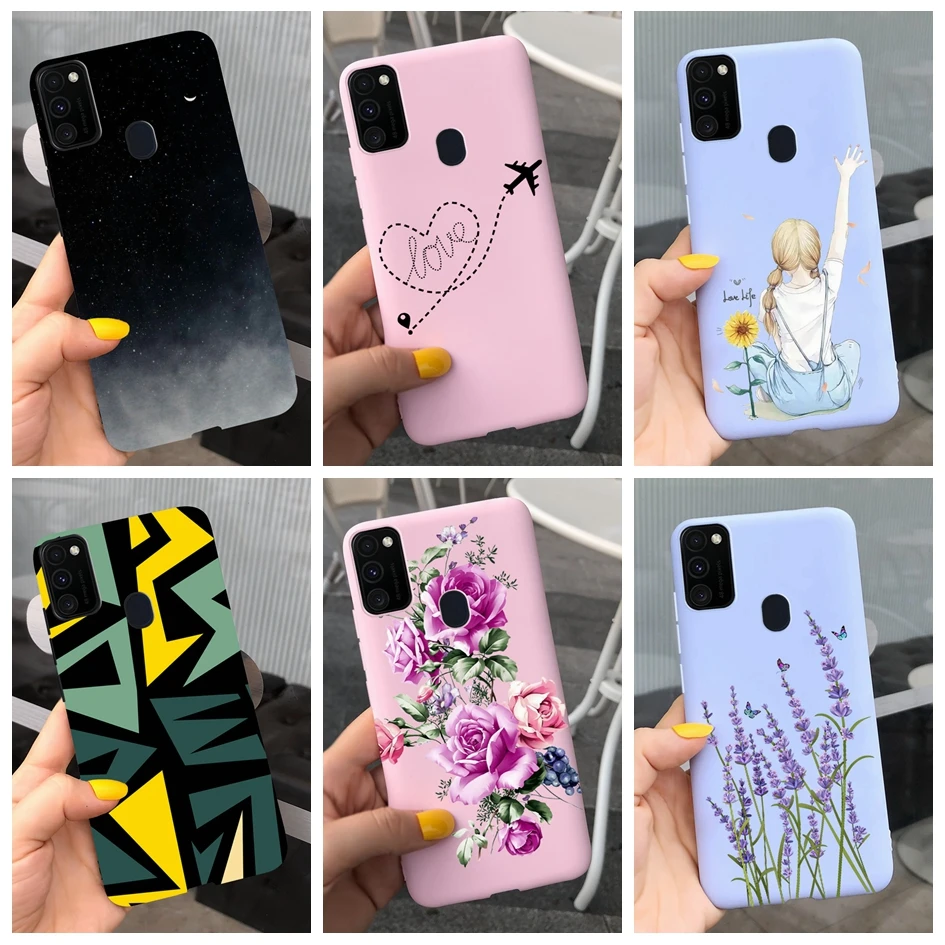 Чехол для Samsung M21 2020, задняя крышка для телефона, Мягкий Силиконовый Модный чехол с цветочным рисунком для Samsung M30S, задняя крышка для Samsung M30 S Чехол для Samsung M21 2020, задняя крышка для телефона, Мягкий Силиконовый Модный чехол с цветочным рисунком для Samsung M30S, задняя крышка для Samsung M30 S