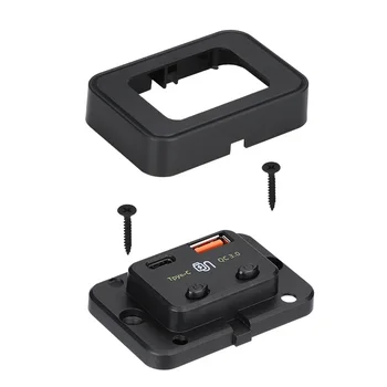 Caricabatterie rapido per auto 12V/24V Tipo C + QC3.0 USB A PortLED Caricatore per telefono leggero Adattatore automatico per camper RV Home Camper Roulotte