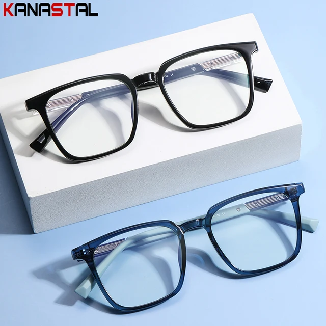 Men Blue Light Blocking Reading Glasses Prescription Optical Lenses Myopia Eyewear Women Computer TR90 Square Eyeglasses Frame