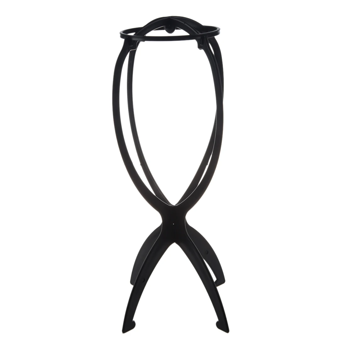 

Plastic Wig Display Stable Durable Wig Hair Hat Stand Hair Holder Display - Black