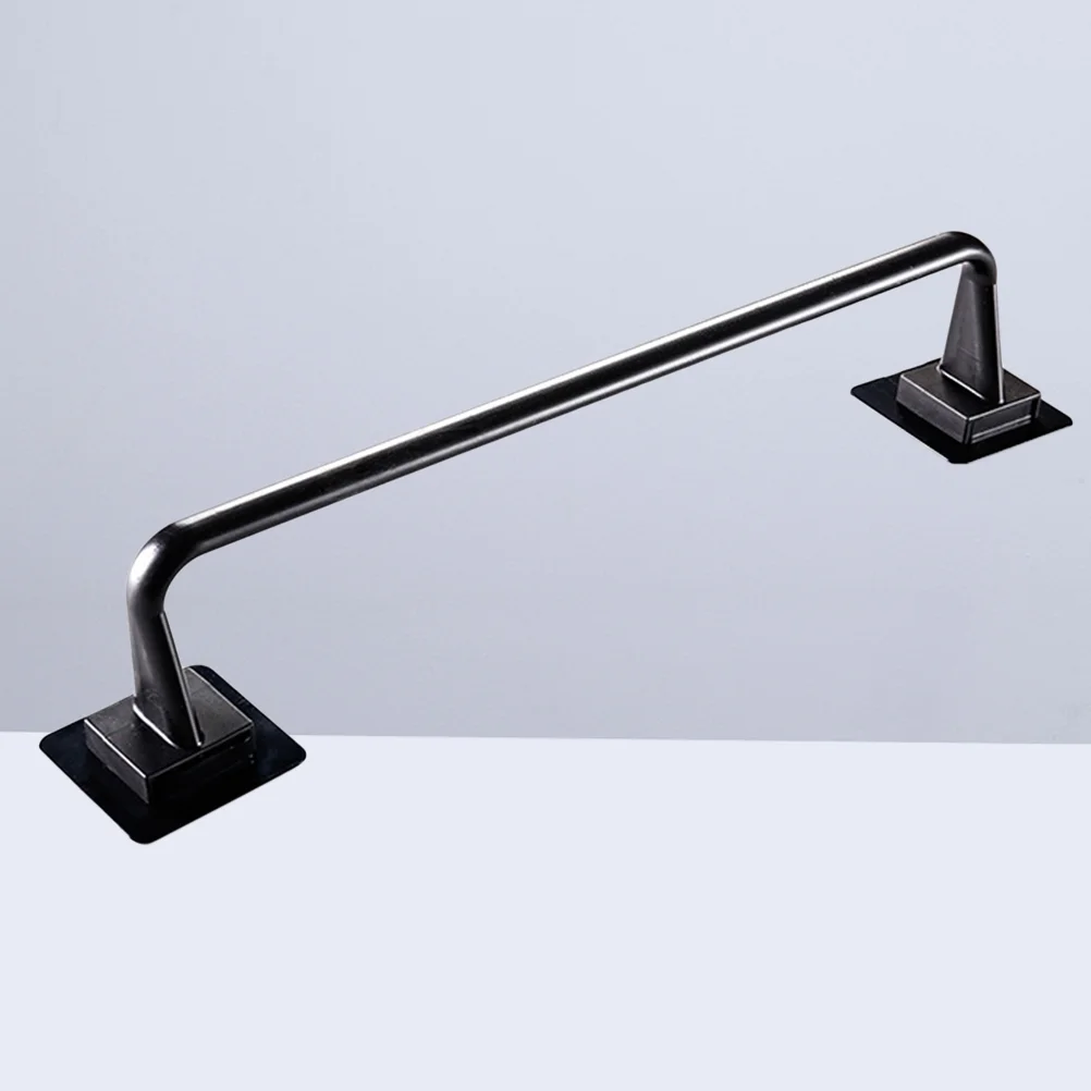 

Bathroom Towel Bar Toilet Bath Single Towel Holder Hanging Towel Shelf Bathroom Accessories for Home Restaurant Hotel Black 34cm