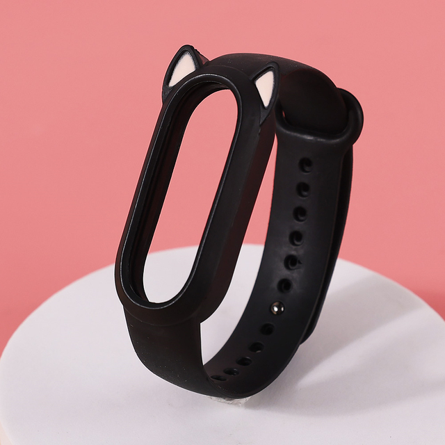 Mi Band 7 6 5 4 3 Cute Cat Strap Kawaii Replacement Wristband Bracelet on Miband7 Miband6 Miband5 Miband4 Smartwatch Belt