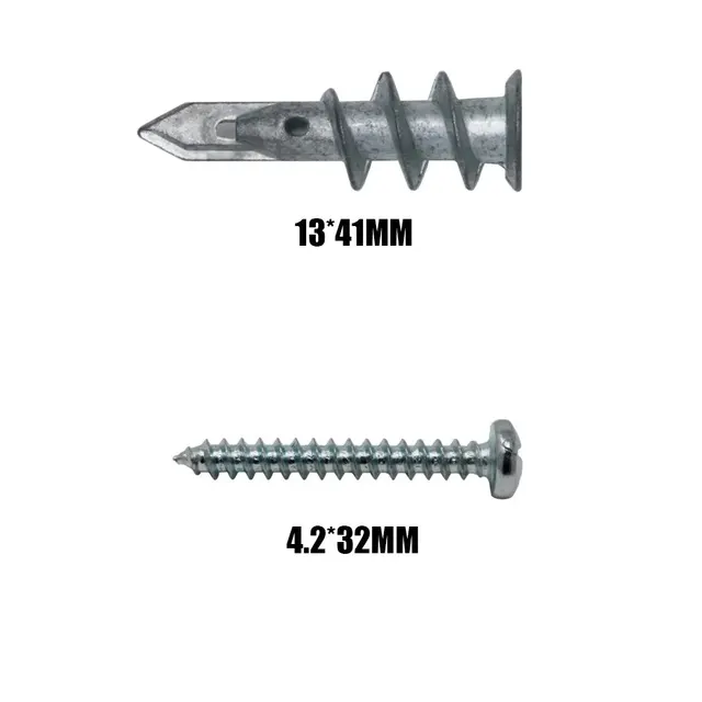 120 Tasselli Autofilettanti Per Cartongesso - In Zinco, Con Viti 8x1-1/4", Portata Fino A 22.7 Kg - Foto 11