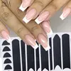6pcs/Set French Tips Nail Stickers Curved Stripe Nail Art Guides Airbrush Stencils Tape Template Auxiliary French Manicure Tools 1