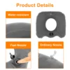 Inflatable Donut Seat Cushion Adjustable Inflatable Donut Pillow Pain Long Sitting Relief Practical Leakproof Chair Seat Cushion 4