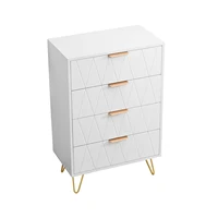 Commode Comanlai pour chambre à coucher, meubles de chambre, organisateur moderne, bois, tiroirs coulissants, armoire de rangement de bureau, blanc 6