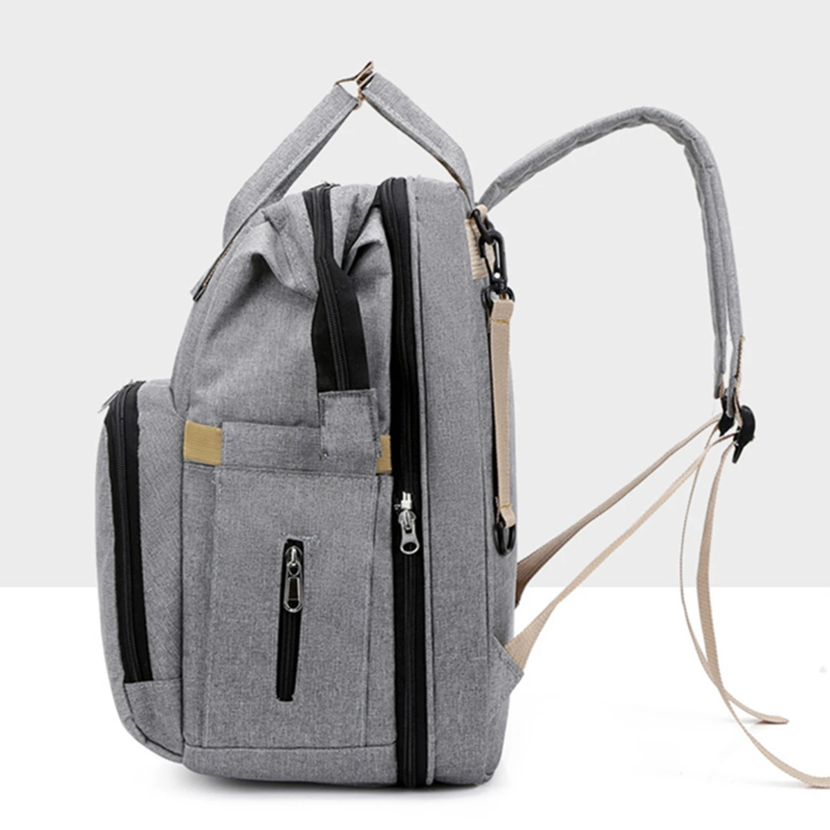 Folding mommy bag lightweight portable folding crib bed large-capacity baby backpack female mommy outting bag mummy bag 6