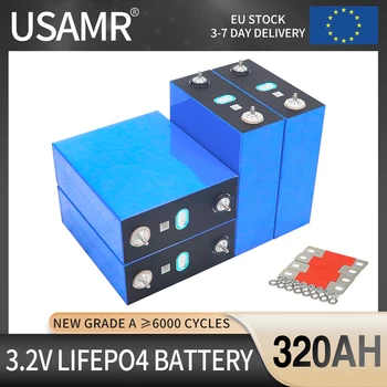 전기 자동차 태양열 저장 시스템 셀, DIY 리튬 다리미 인산염 배터리 팩, Lifepo4, 3.2V, 320AH, 1-16PCs, 12V, 24V, 36V, 48V, 신제품