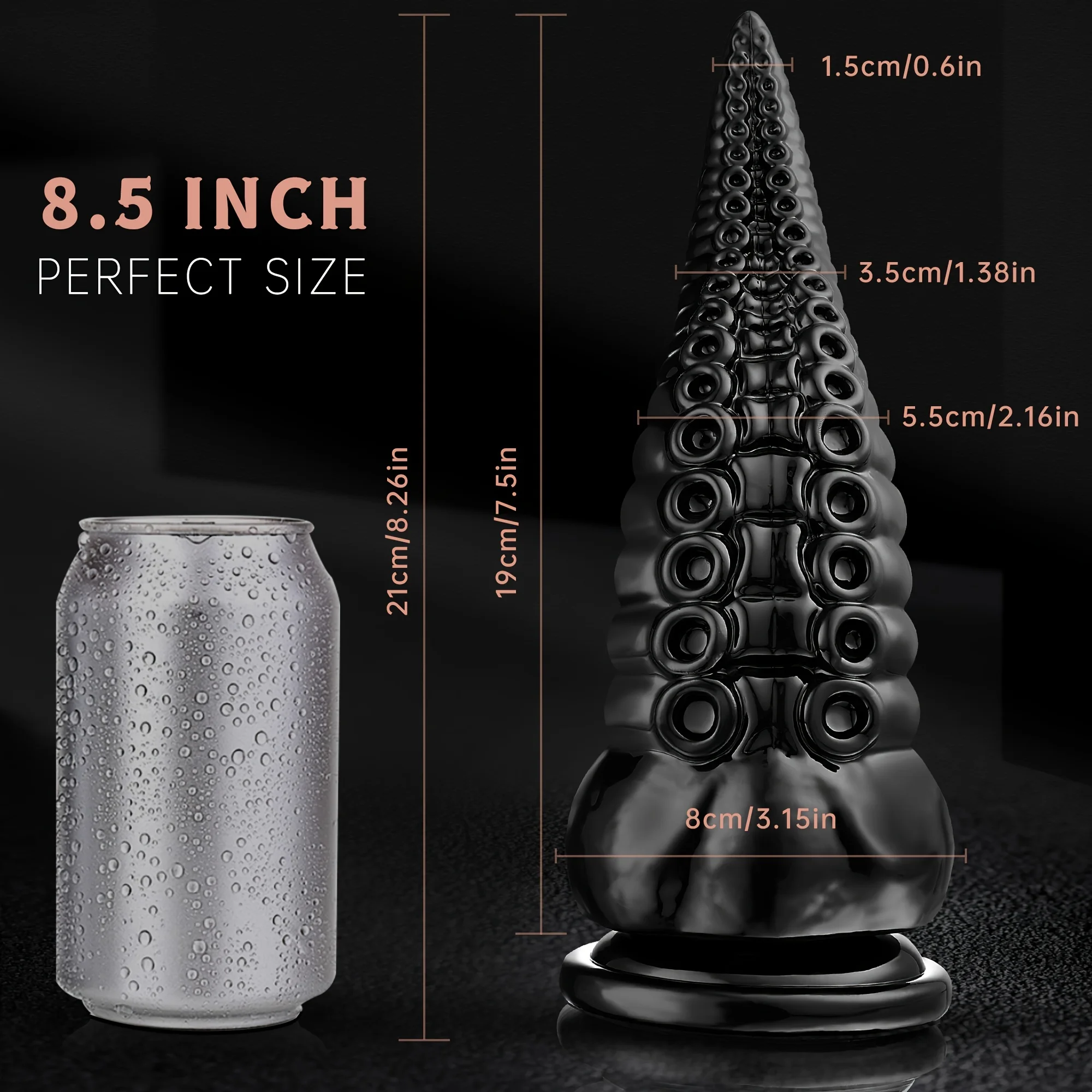 Crytal 7,5 pollici Realitic Tentacle Dildo stimolatore del clitoride Squid G Spot plug anale Maturbatore per le donne Me_voghion.com