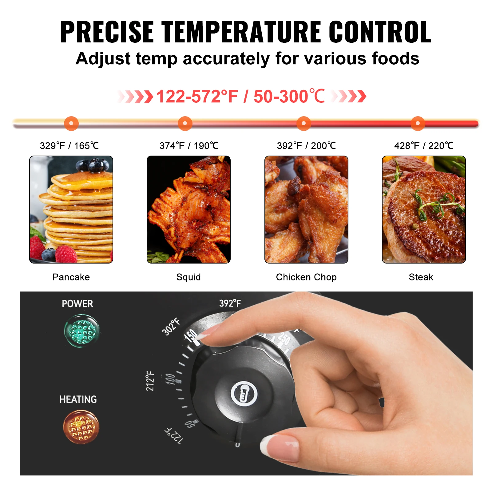 VEVOR 22In Commercial Electric Grill Flat Pan Stainless Steel Desktop Griddle Hotplate Teppanyaki Grill With Temperature Control 4