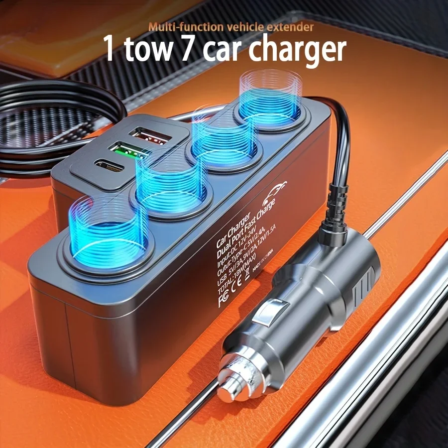 Car Charger Adapter 4 Ports QC3.0 PD