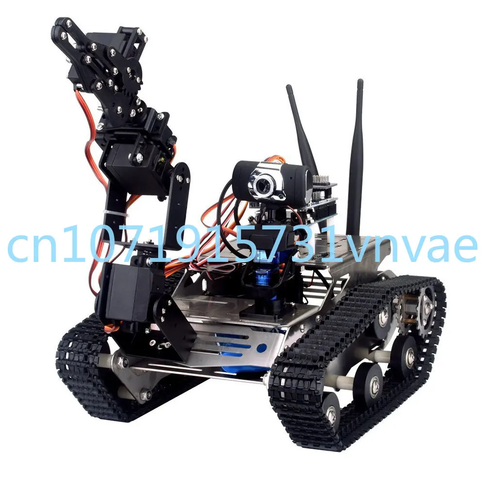 Wireless Wifi Manipolatore Robot Car Con Braccio Per Arduino Vehicle Robotics Camera Kit Educativo Da Ios Android Pc Controlled