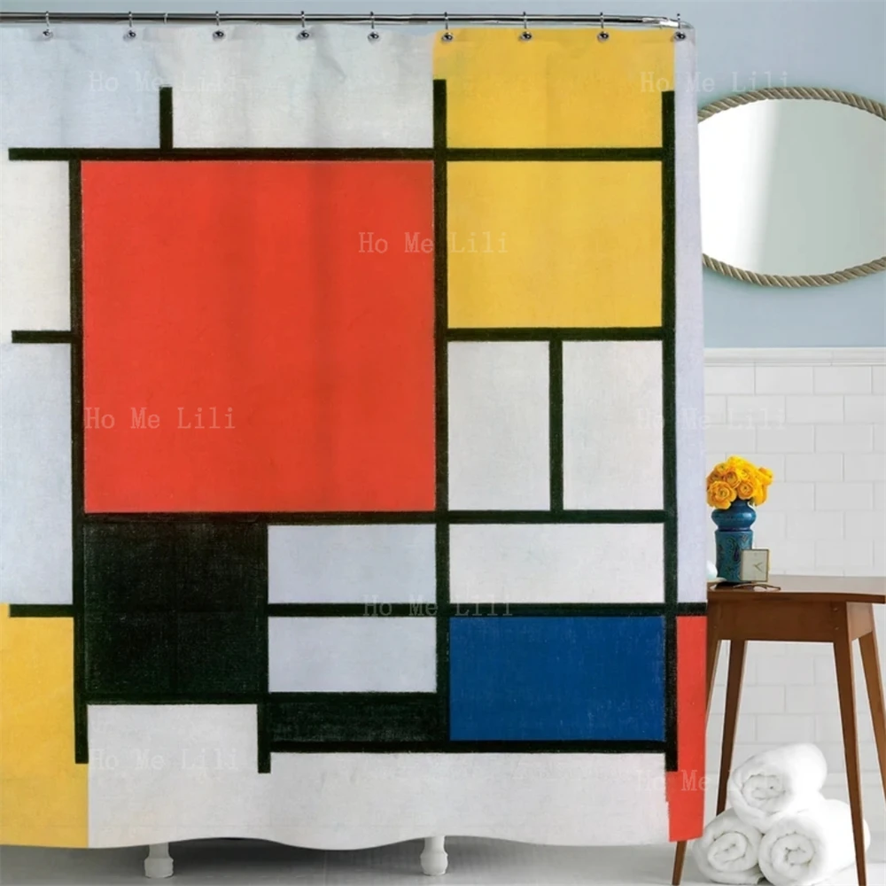 

Famous Classic Color Art Gift For Lovers Bathroom Decoration Irregular Graphic Shower Curtain
