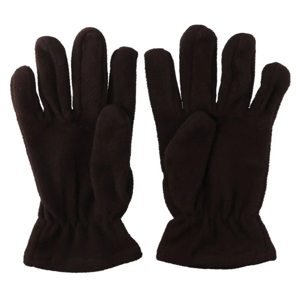 

1Pair Fleece Lined Outdoor Work Gloves Cold Weather Coldproof Windproof Leather Glove Brown Thermal Gloves Men and Women