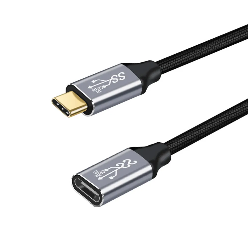 

USB C Extension Cable Gen 2 100W 3.1 Type C Male to Female Video Cable Type-C Extender Data Cable