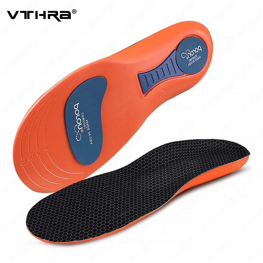 

High Quality PU Soft Elastic Air Cushion Sport Insole Sneaker Orthopedic Shock Absorption Breathable Arch Support Running Insole