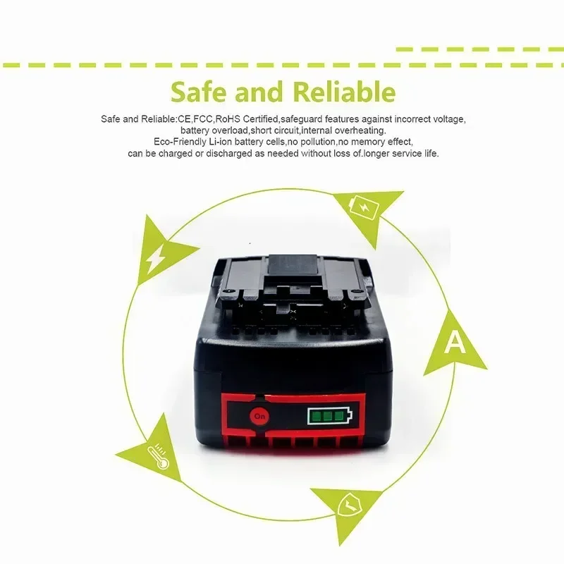 14.4V 4.0Ah for GBH GDR GSR 1080 DDS180 BAT614G Replacement Li-ion Battery Charger Set，Rechargeable Battery for Bosch Power Tool 2
