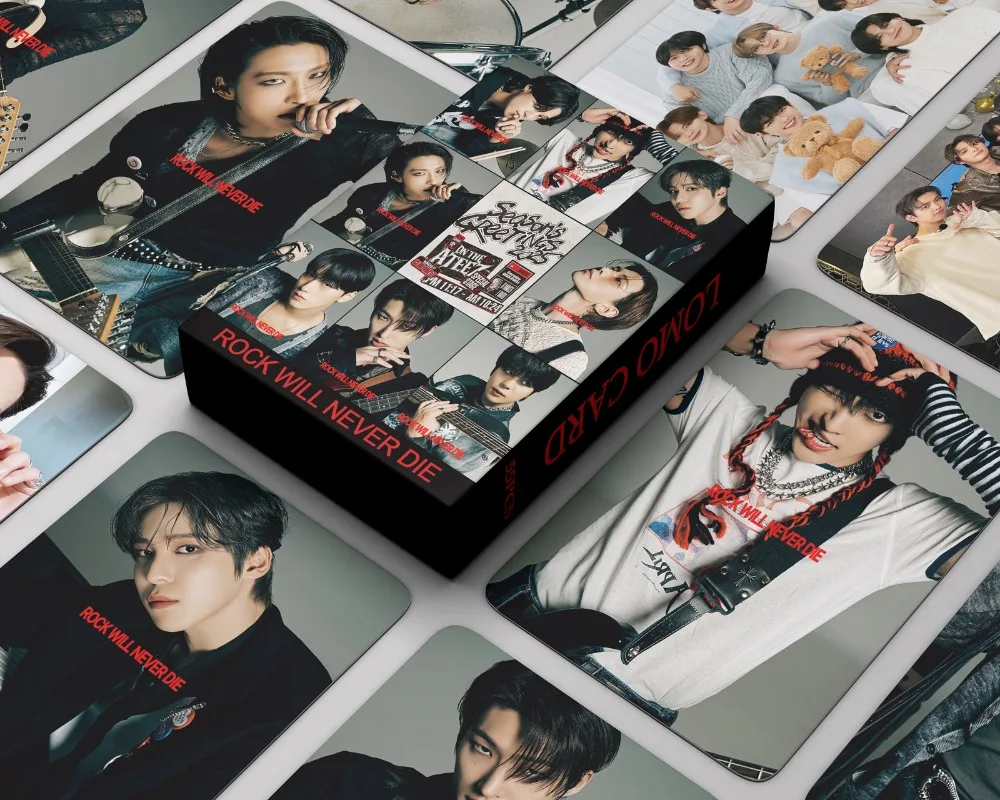 Kpop ATEEZ 2025 SEASON&rsquo;S GREETINGS Lomo Cards album cards 55pcs/set High Quality HD Print Photocards for Fans Collection