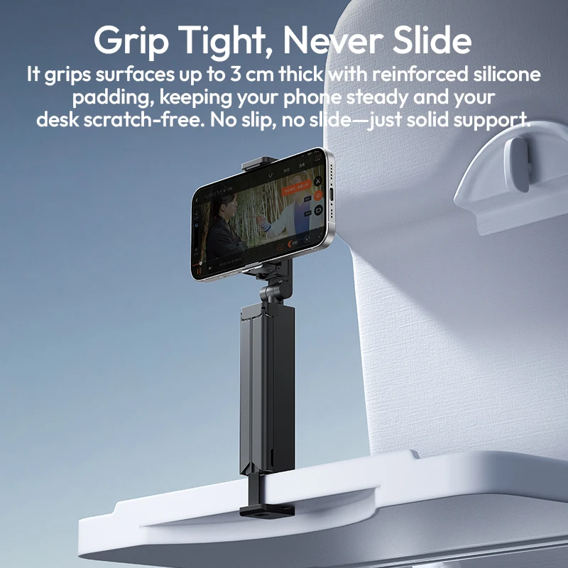 Ulanzi SK-20 Travel Phone Holder for Smartphone Vertical Horizontal for Livestream Overhead Shots Vlog 360° Rotation Photography