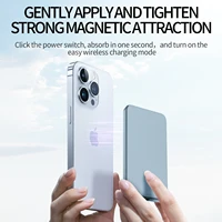 New Ultra thin Alloy Powerbank Magnetic Power Bank Wireless Fast Charger For Magsafe Backup battery For iWatch Serise iPhone 16 - Image 5
