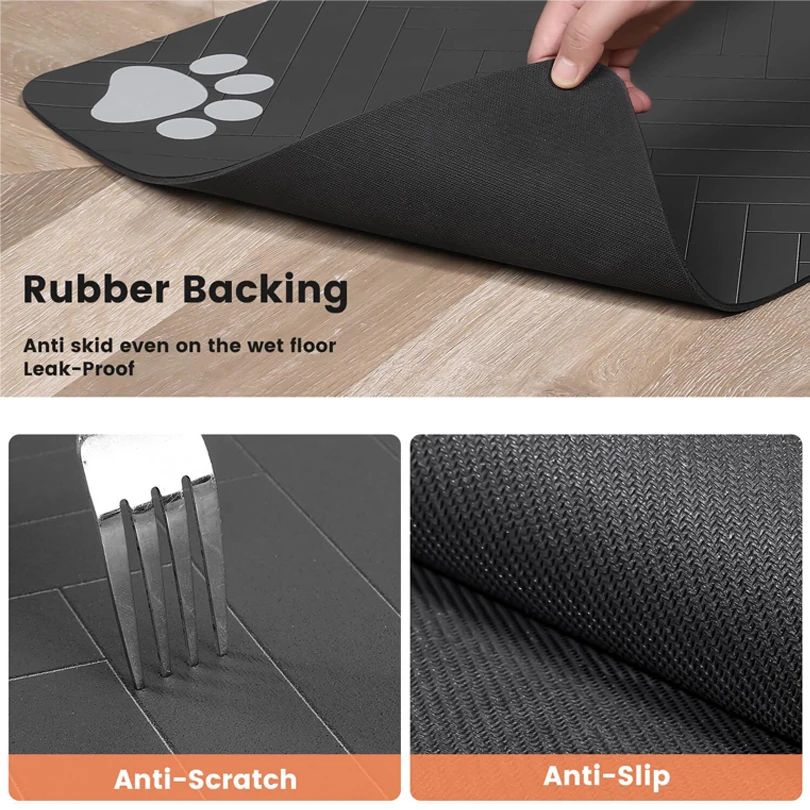 Absorbent Waterproof Pet Feeding Mat 3