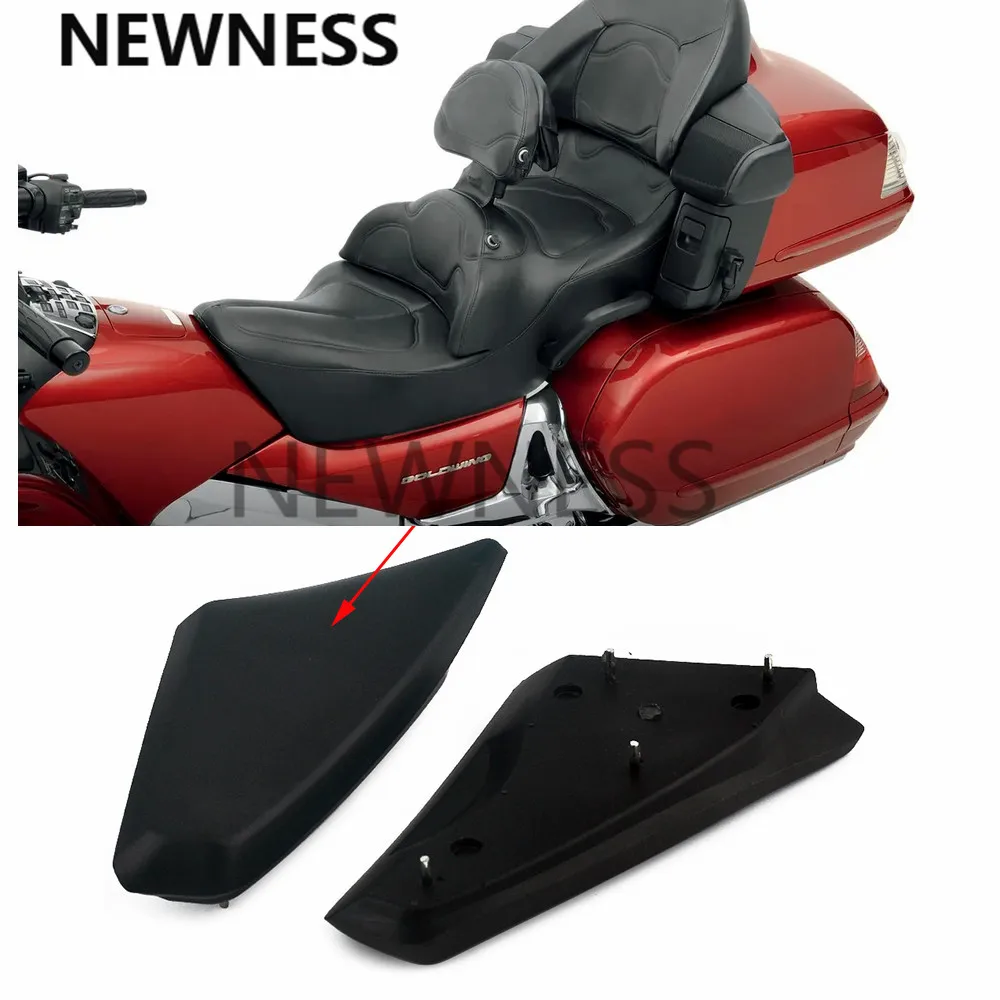 Black Motorcycle Left & Right Upper Speaker Cover Rubber Pieces Box for