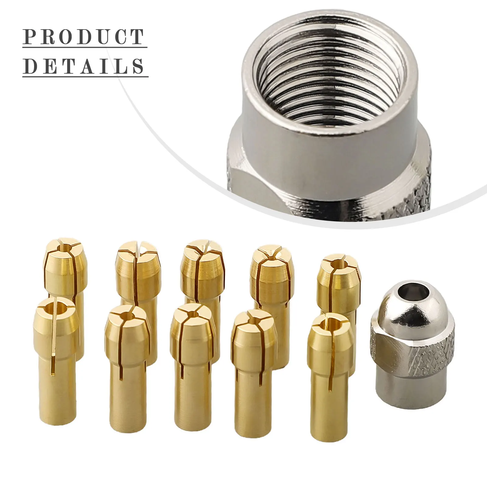 

Replace Mini Drill Replacement Tool Hardware Parts Power Rotating Tools 11pcs/Set Accessories Collet Chuck New