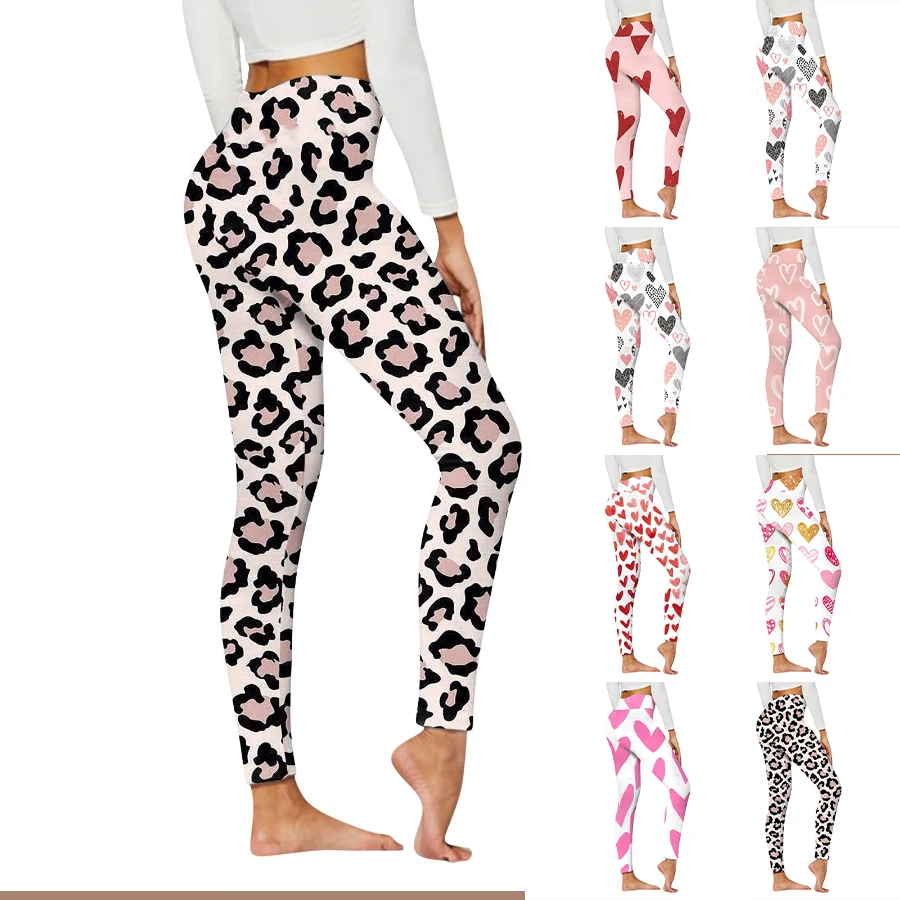 

Women's Basic Pattern Printed Yoga Pants Elastic Yoga Leggings Gym Jogging Fitness Clothes Quick Dry Slim Pants XS-8XL