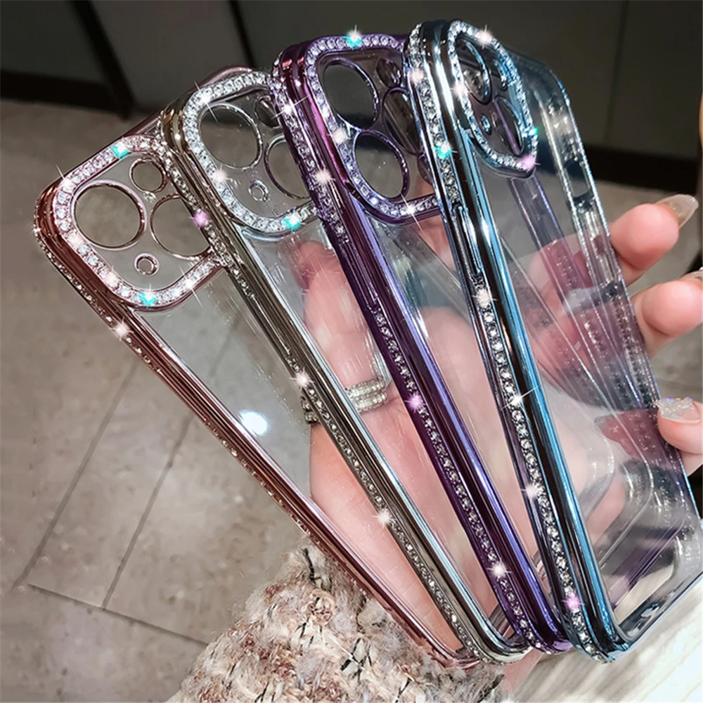 Custodia Morbida Con Paillettes, Diamanti, Strass Di Lusso E Nappe - Foto 8