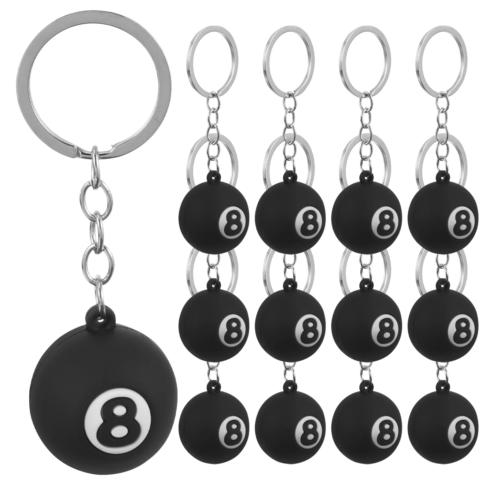 

Billiards Keychainsss Ball Pendants Small Keychainssss Ornaments Adorable Pool Metal Keyring Charms Fob