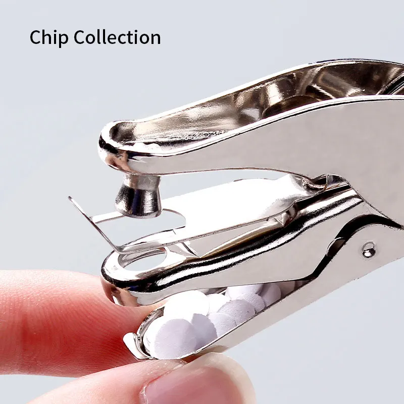 Single Handheld Circle Shaped Hole Puncher Hand Held Metal Office Supplies 6mm Pore Diameter Punch Stationery Single Hole Punch circle hole punch,hole punching tools,paper punch