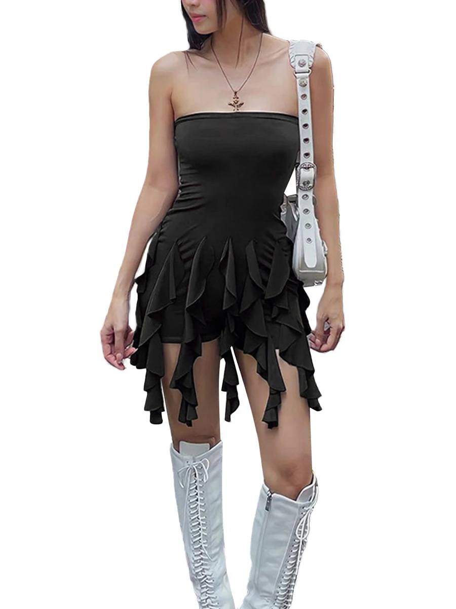 

Сексуальное женское клубное мини-платье на завязках, Кружевное облегающее платье-бандо, короткое обтягивающее платье, уличная одежда