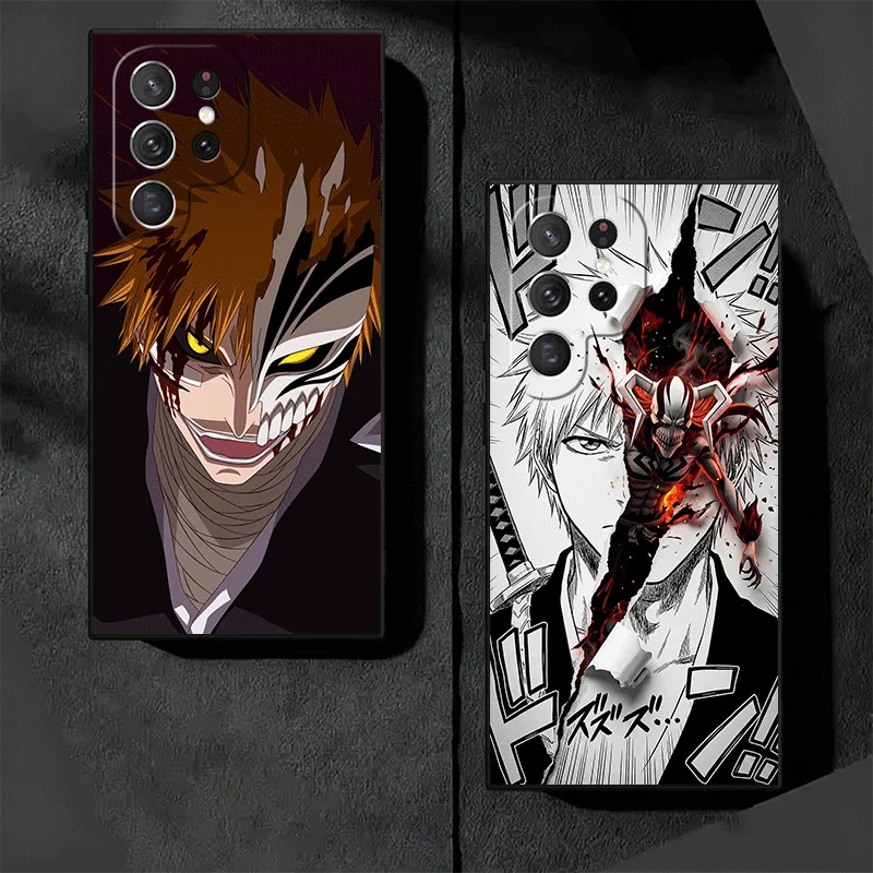 Bleach Kurosaki Ichigo Soft Black Phone Case Cover