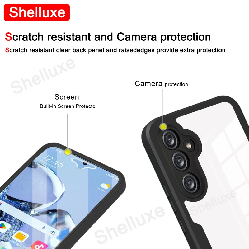 360 Full Body Clear Double-Sided Silicone Case Cover
