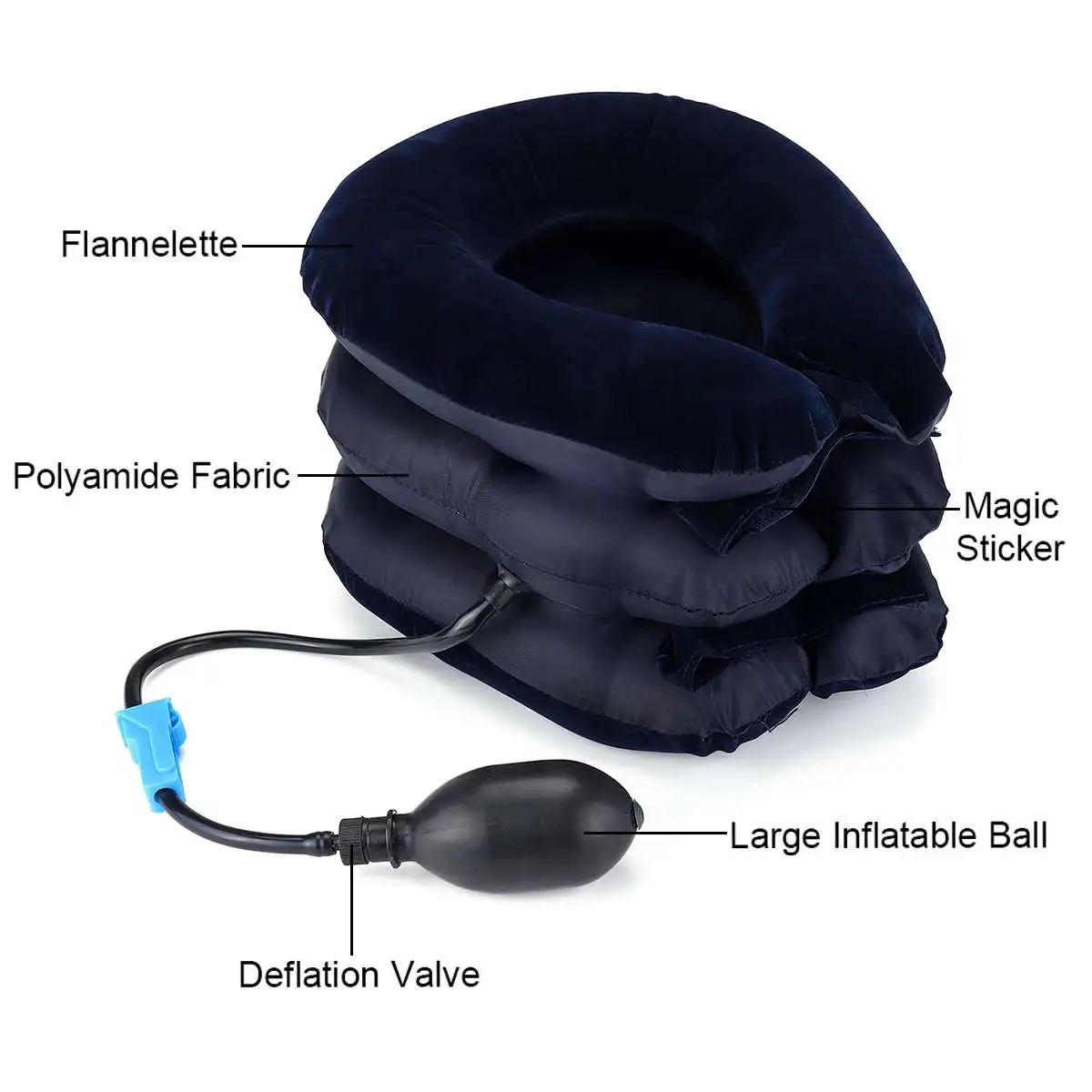 Air Inflatable Portable Cervical Traction Collar Brace Pillow Chiropractic Pain Relief Neck Cushion Support Protection Stretcher