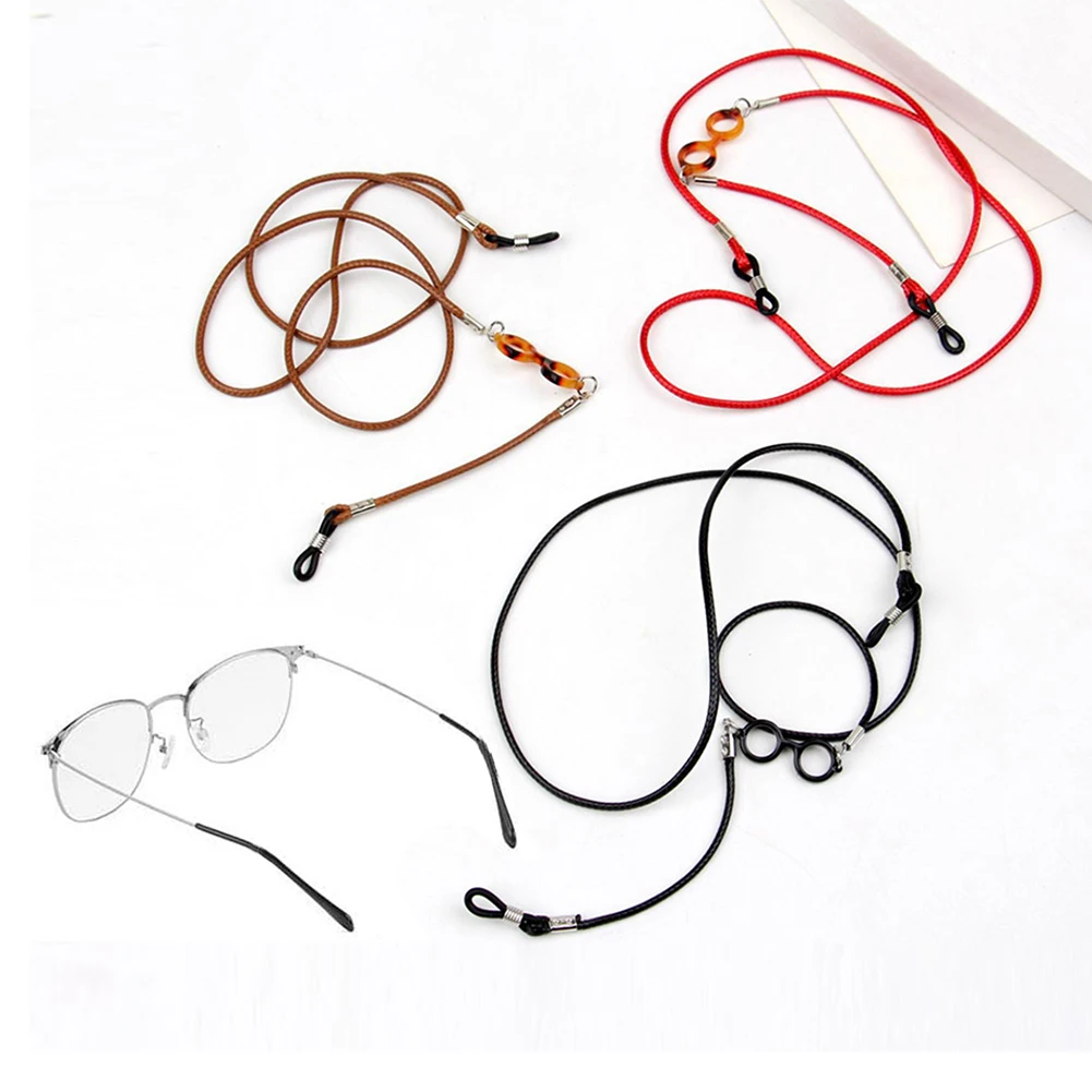 

Twist Sunglasses Leather Rope Chain Eyewear Braided Glasses Lanyard Strap Outdoor Sports Non-slip Eyeglass Accessories