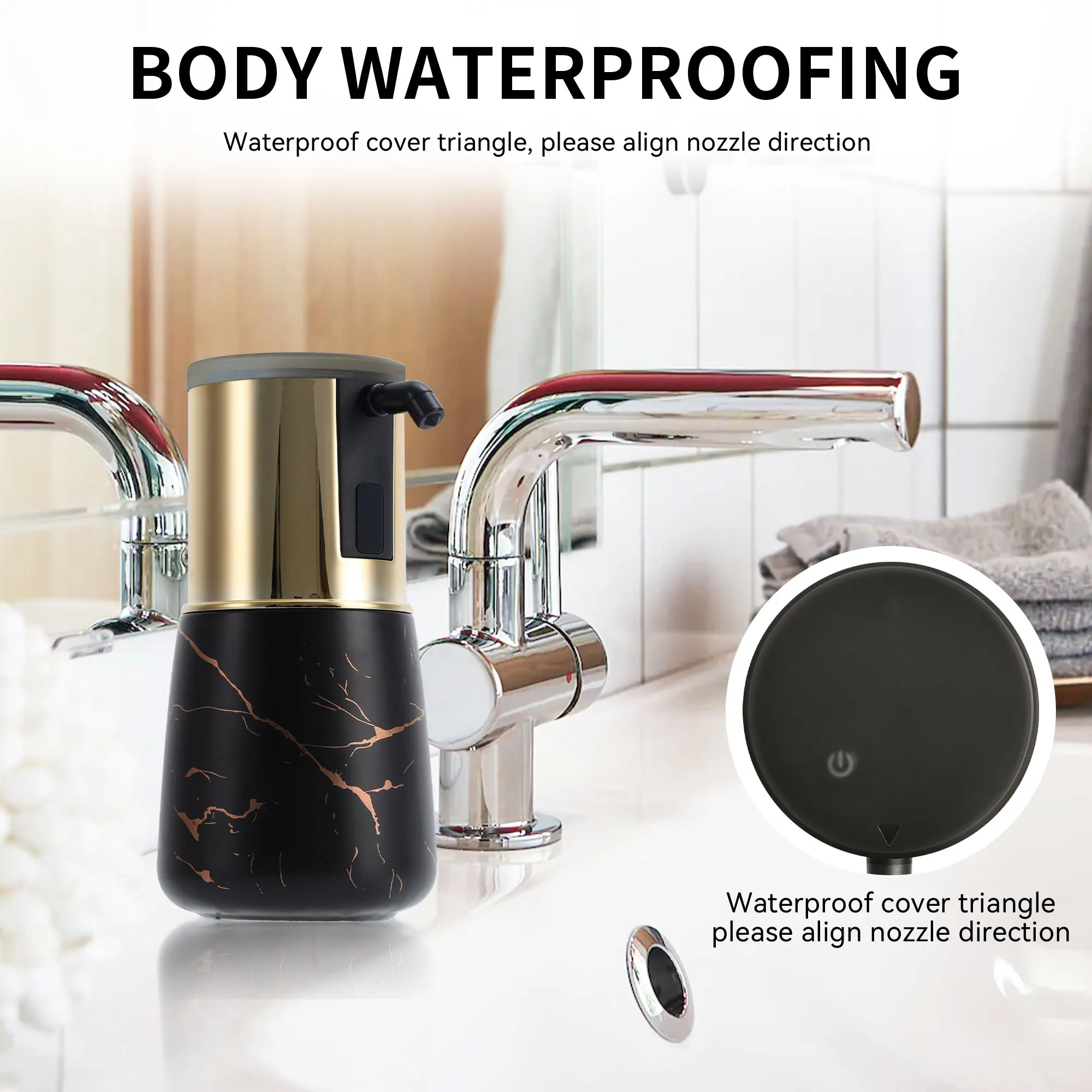 USB Charging Automatic Liquid Soap Dispenser Machine Dishwashing Gel Machine For Kitchen Bathroom Ceramic Touchless