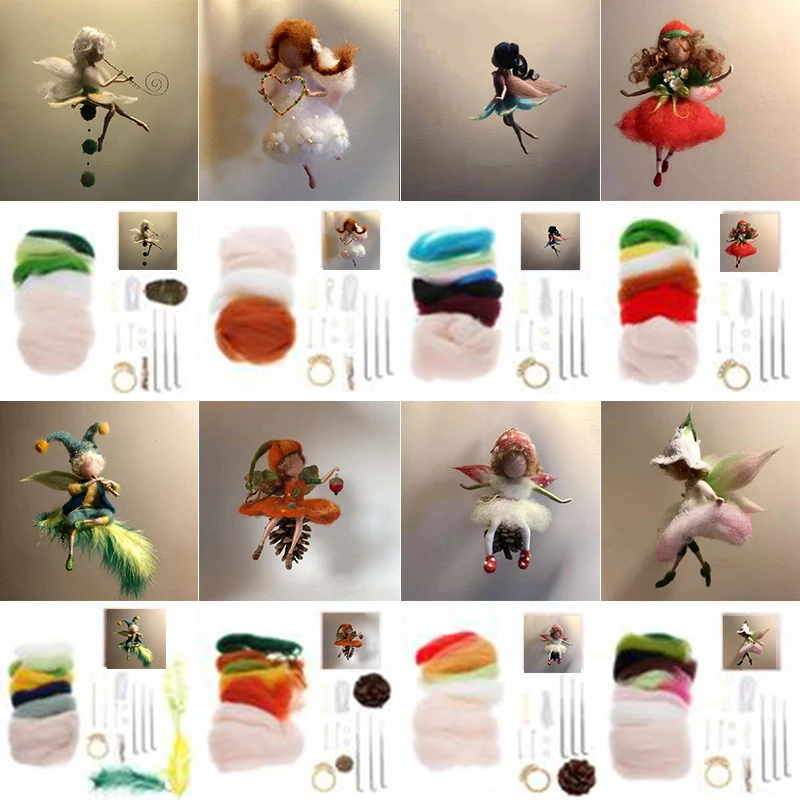 Jiwuo Fairy Felt zestaw materiałów DIY niewykończony kreatywny taniec